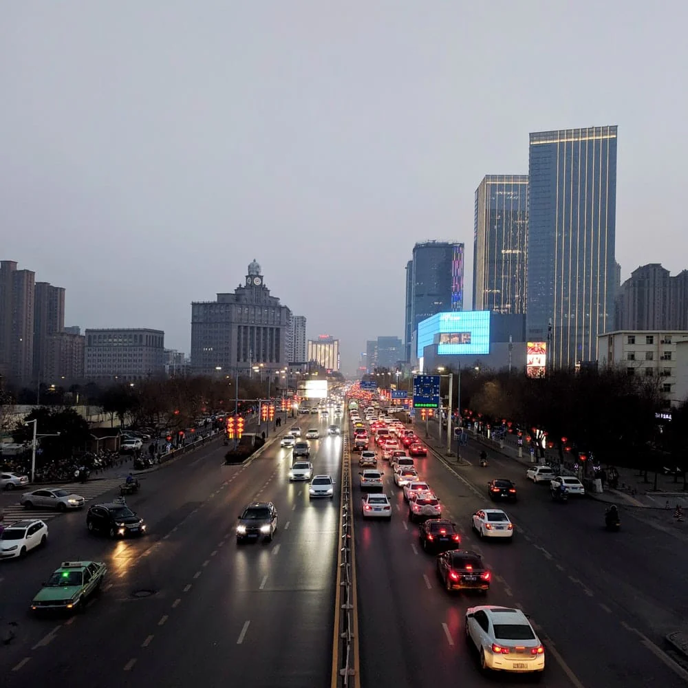Paint By Numbers | Zhengzhou - Aerial Photography Of Cars On Road Path