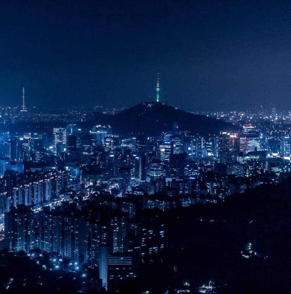 Paint By Numbers | Areal View With City During Nighttime