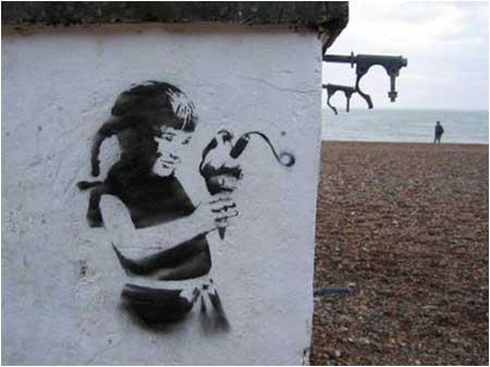 Banksy Ice Cream Bomb Graffitiâ Brighton, UK