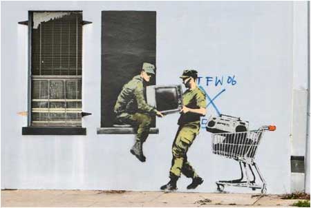 Banksy Looting Soldiers - New Orleans, USA