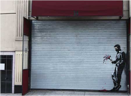 Banksy Waiting in Vain Graffiti - New York, USA