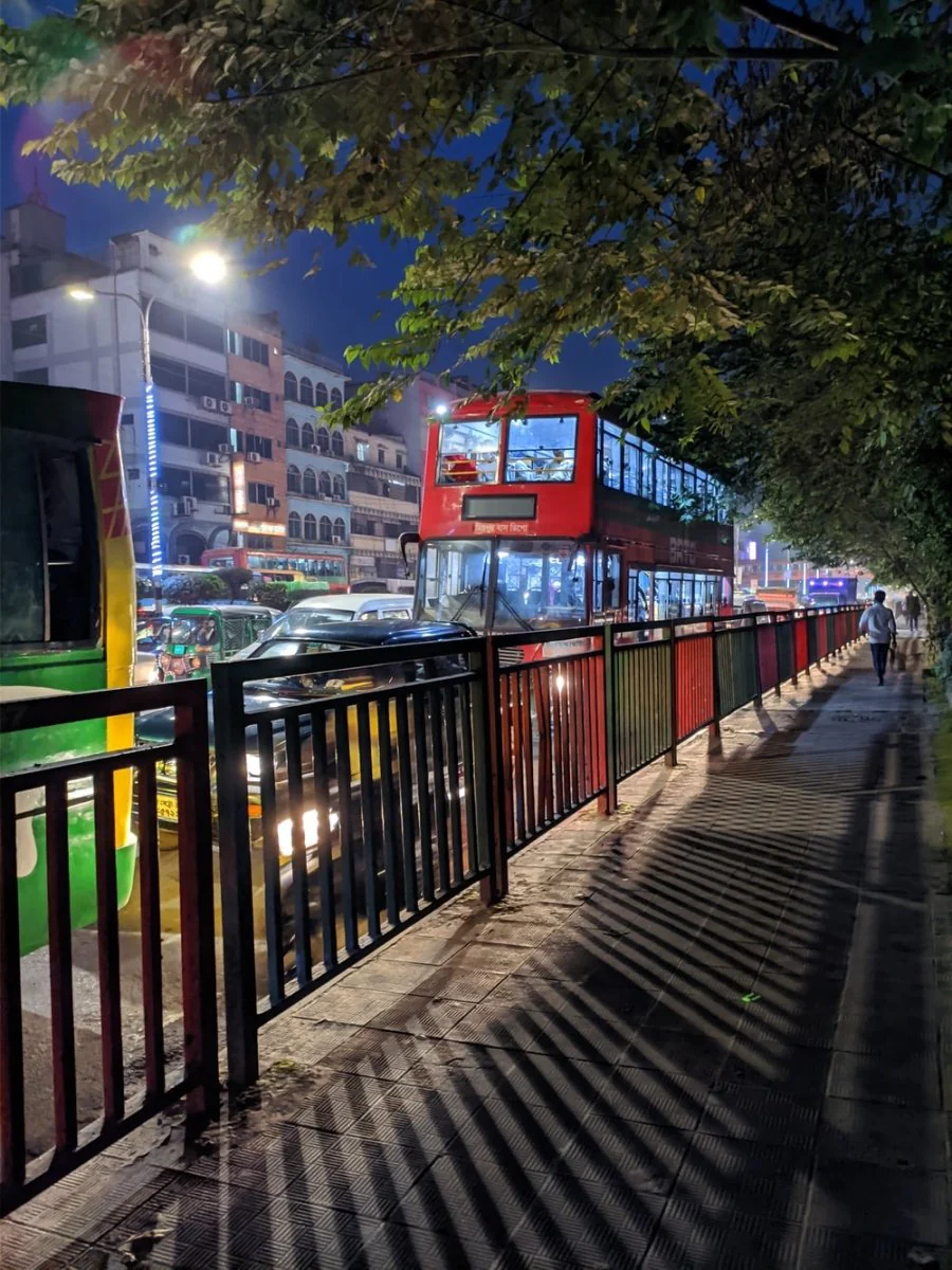 Paint By Numbers | Dhaka - Black Metal Fence Near Green Trees During Night Time