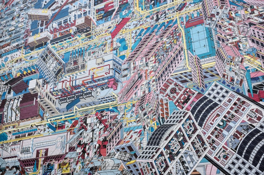 Paint By Numbers | Chaoyang - Blue Red And White Concrete Building