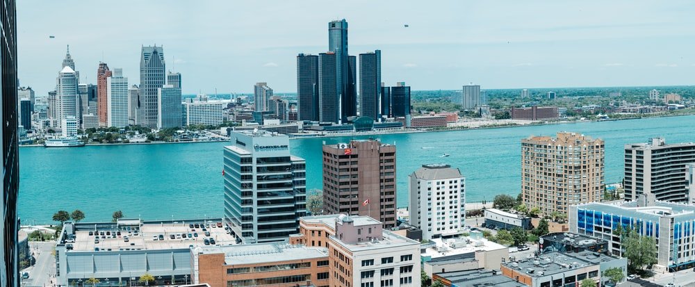 Paint By Numbers | Detroit - Blue River Crossing The City