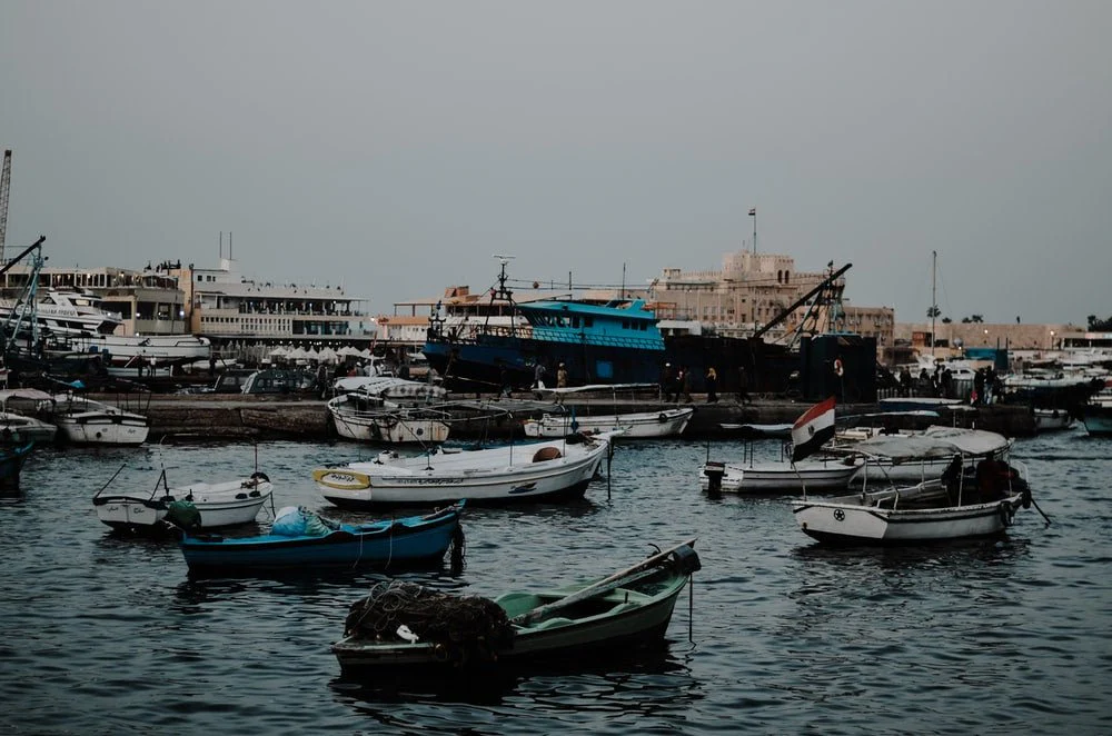 Paint By Numbers | Alexandria - Boats And Ships In Sea Under Gray Sky