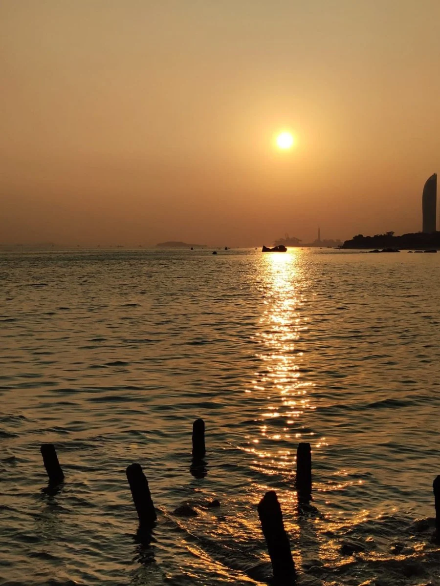 Paint By Numbers | Xiamen - Boats At Sea At Sunset