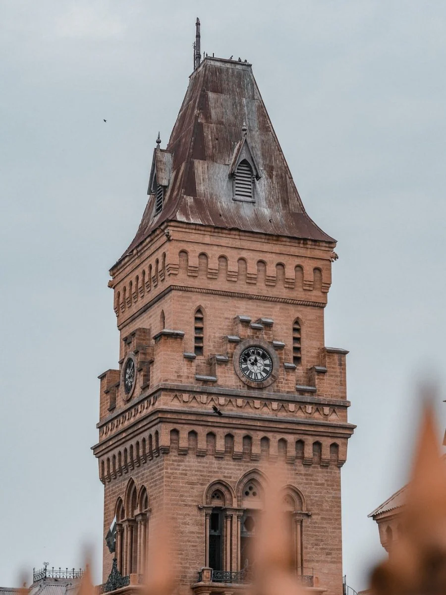 Paint By Numbers | Karachi - Brown Concrete Building With Clock