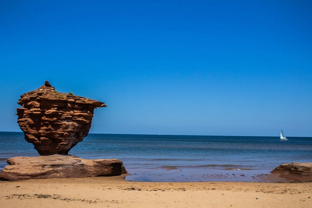 Paint By Numbers | Brown Rock Formation On Beach During Daytime