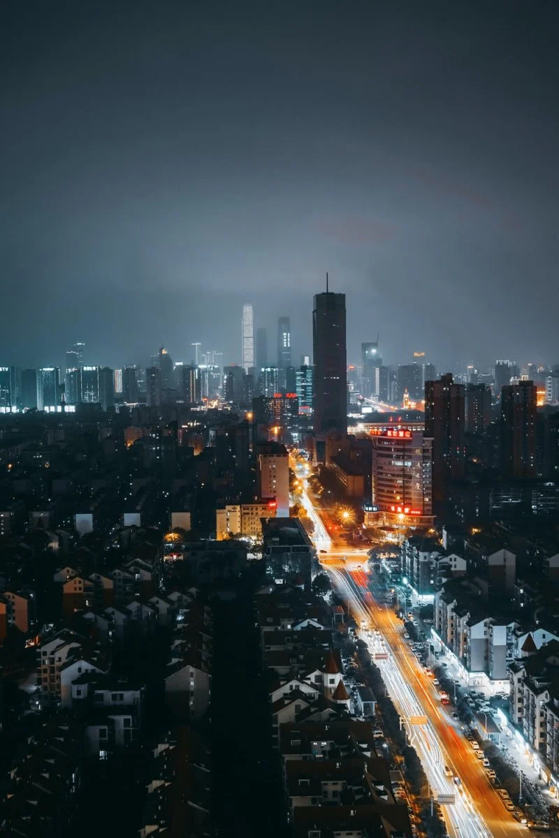 Paint By Numbers | Changsha - City With High Rise Buildings During Night Time
