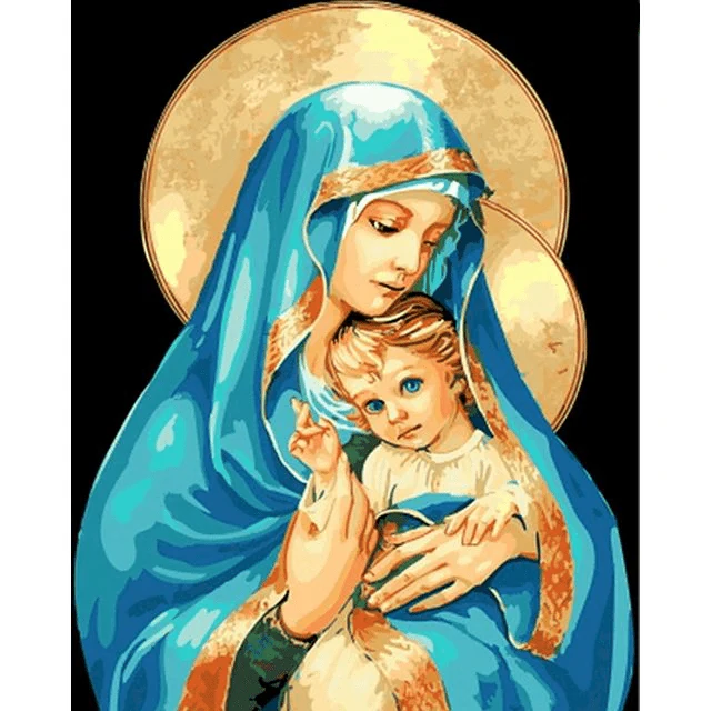 Paint By Numbers | Gold Mother and Child
