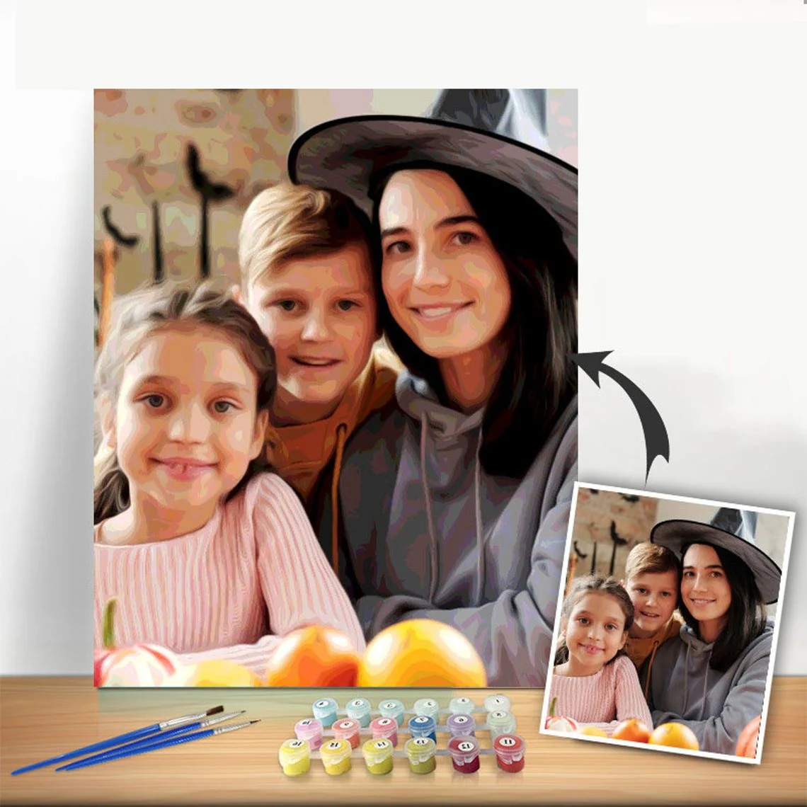 Custom Couple Paint by Numbers | Just Upload Your Picture! - Image 3