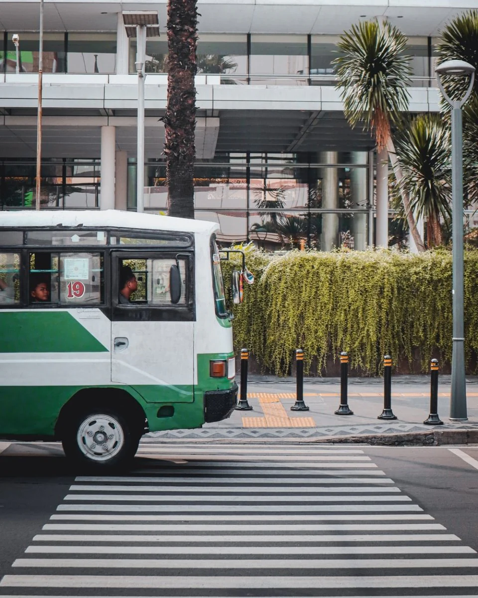 Paint By Numbers | Jakarta - Green And White Volkswagen T-2 Van On Road During Daytime