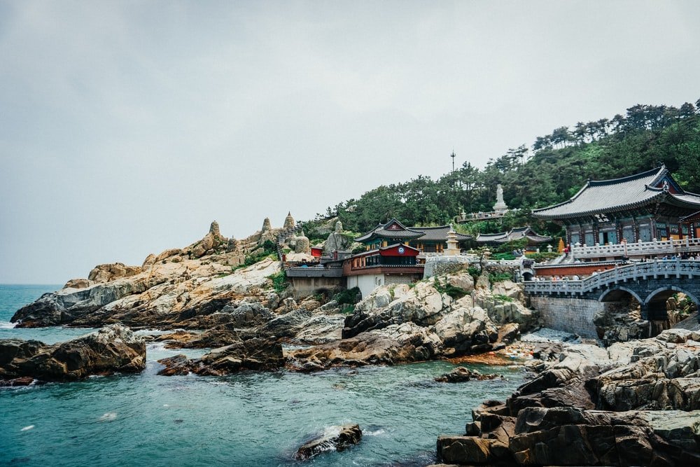 Paint By Numbers | Busan - Houses Near Body Of Water During Daytime