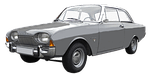 Isolated Ford Taunus 17M Paint By Number Kit