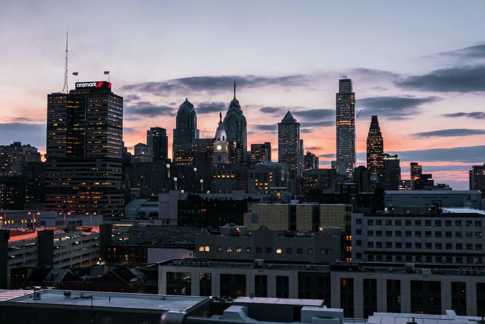 Paint By Numbers | Philadelphia - Lighted Buildings At Golden Hour