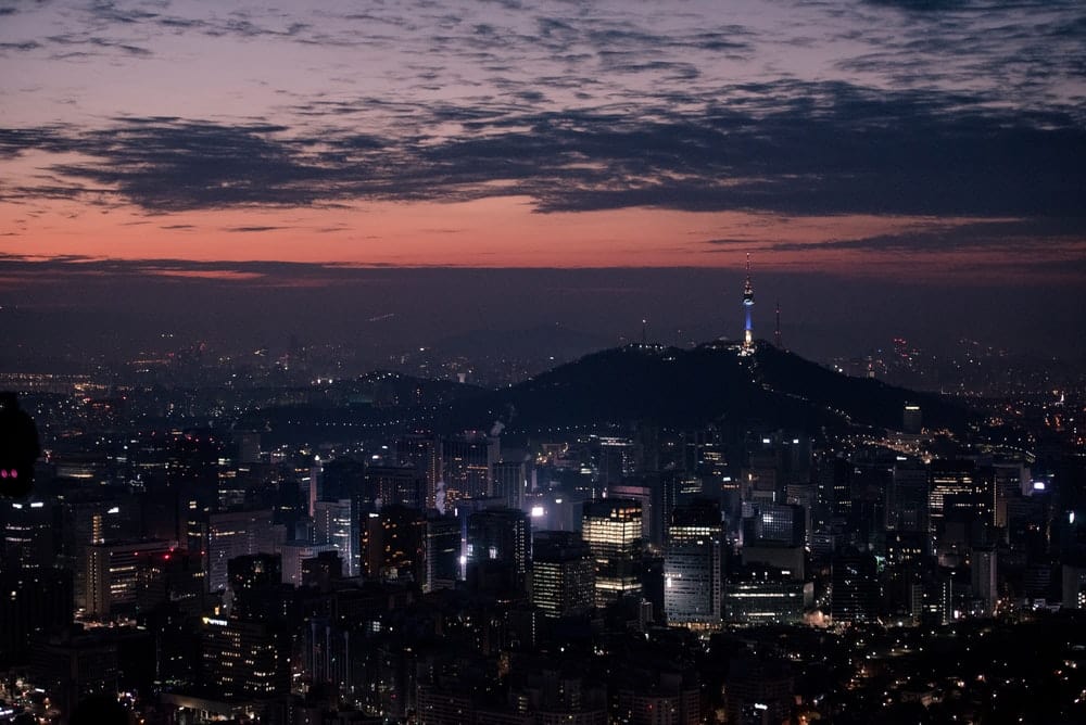 Paint By Numbers | Seoul - Lighted City Skyline At Night
