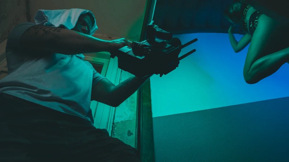 Paint By Numbers | Man In Teal Polo Shirt Holding Black Dslr Camera