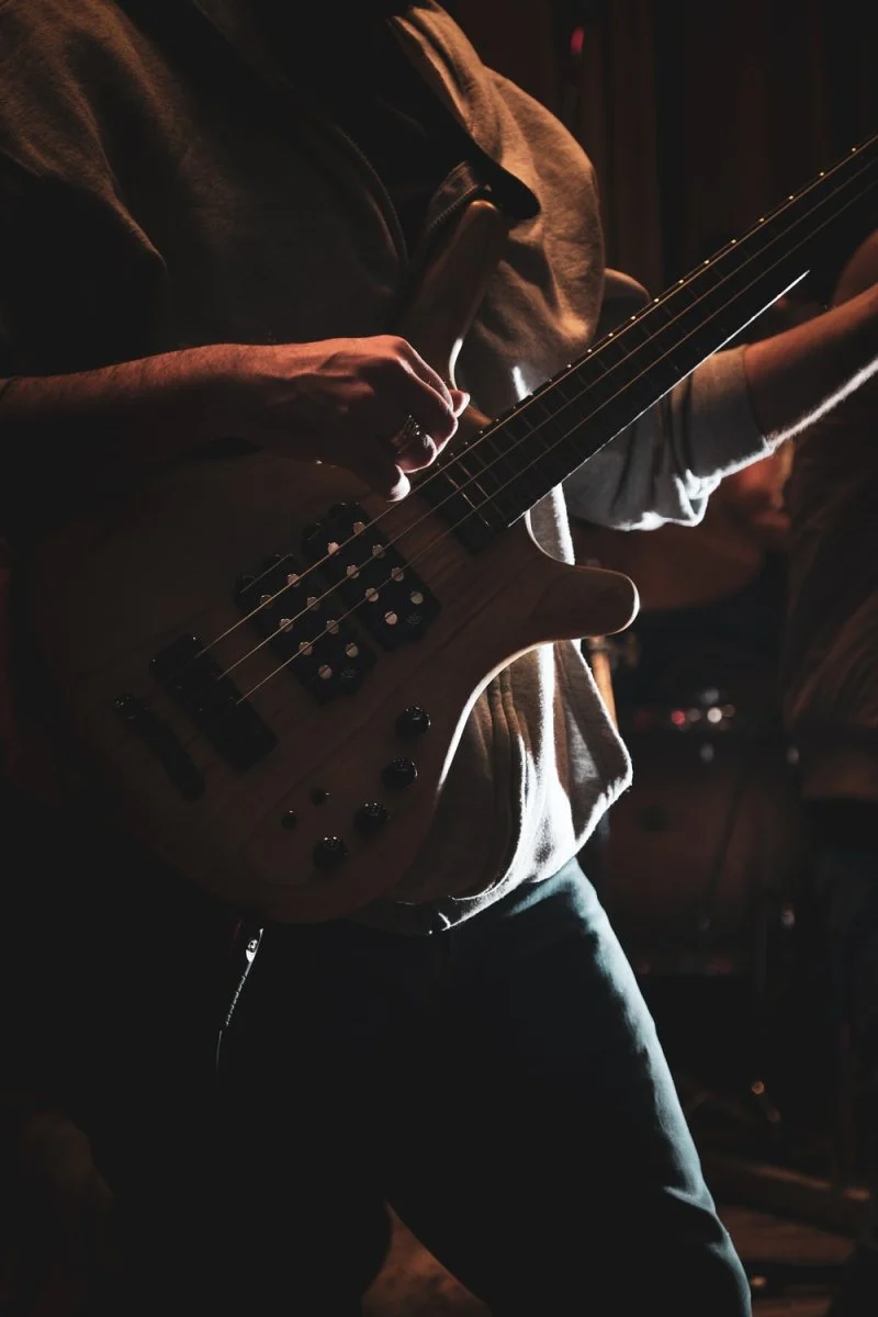Paint By Numbers | Bass - Man In White Shirt Playing Electric Guitar