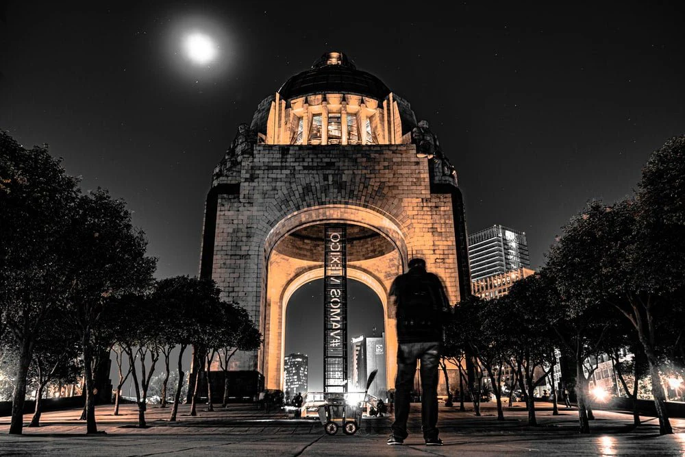 Paint By Numbers | Man Standing Front Of Lighted Building At Night