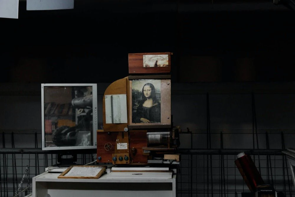 Paint By Numbers | Mona Lisa Photo With Brown Wooden Frame