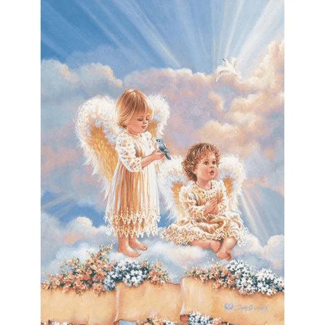 Paint By Numbers | Angels Playing with Bird