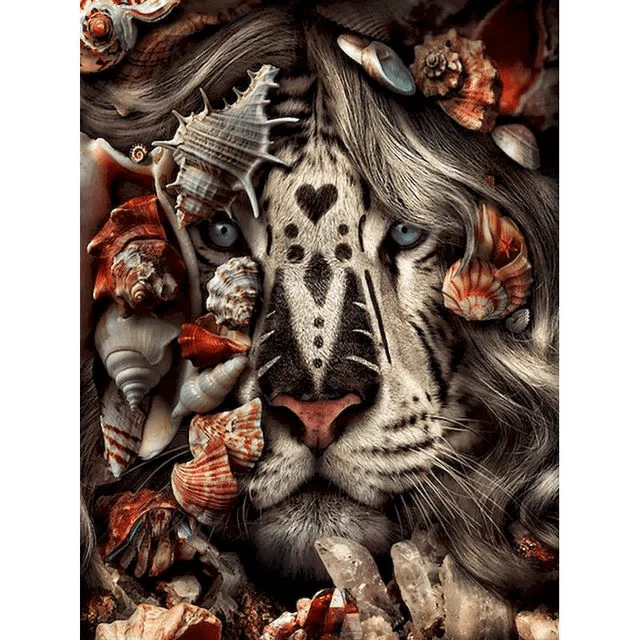 Paint By Numbers | Artistic Lion Portrait