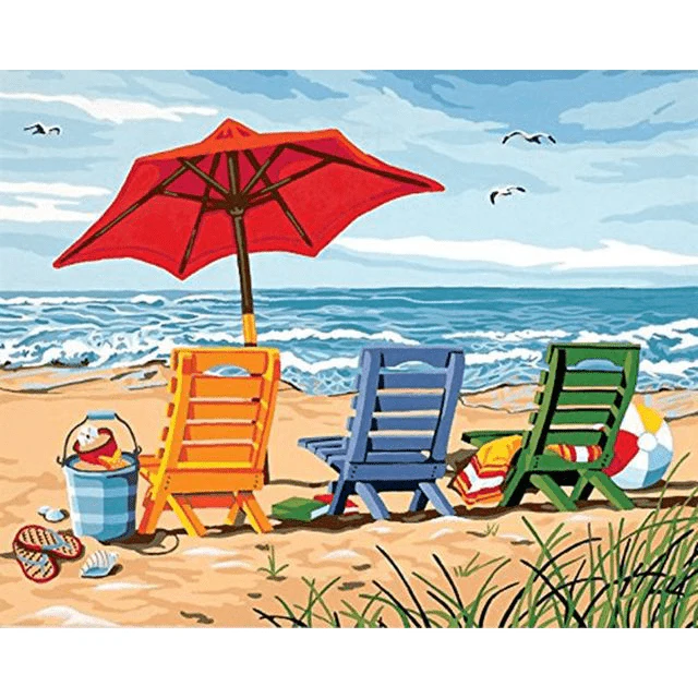Paint By Numbers | Beach Chair Trio