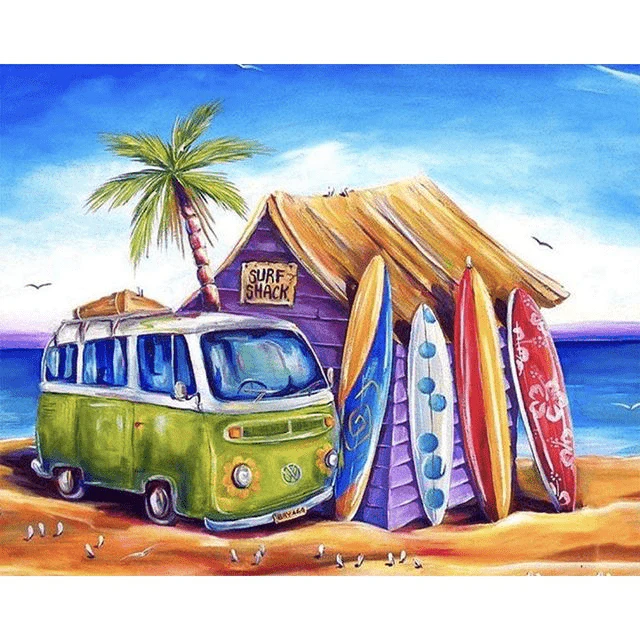 Paint By Numbers | Beach Surf Shack