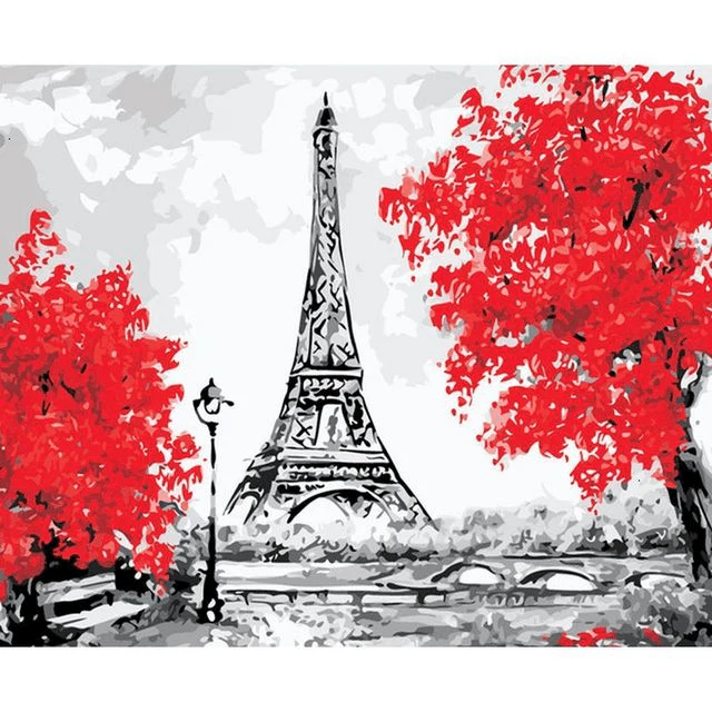 Paint By Numbers | Black and Red Paris