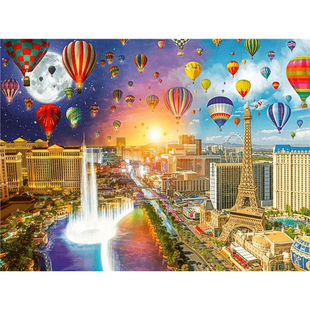 Paint By Numbers | Colorful Hot Air Balloon in Paris