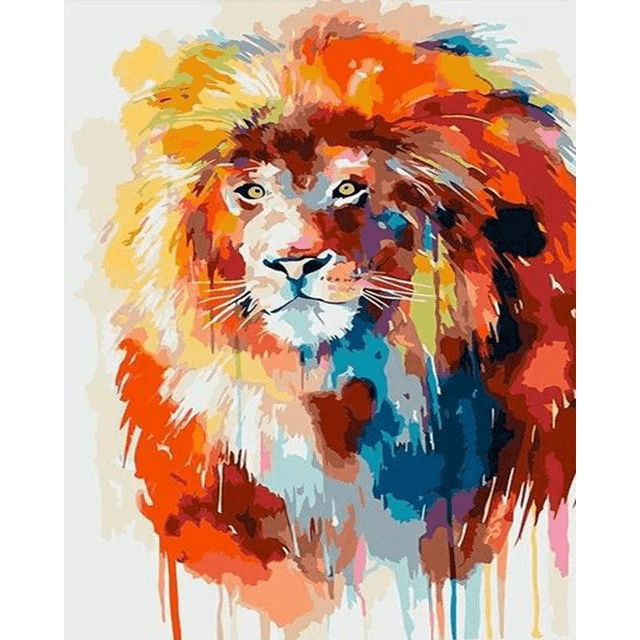 Paint By Numbers | Colorful Lion