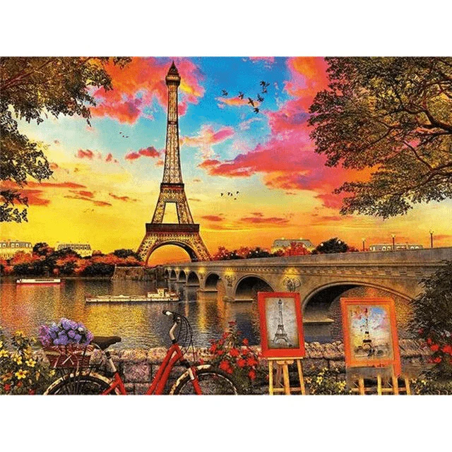 Paint By Numbers | Colorful Sunset in Paris