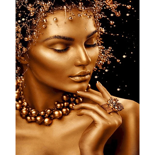 Paint By Numbers | Gold Jeweler Woman