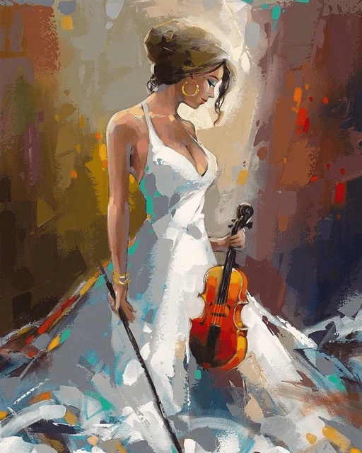 Paint By Numbers | Grace and Poise Playing Violin