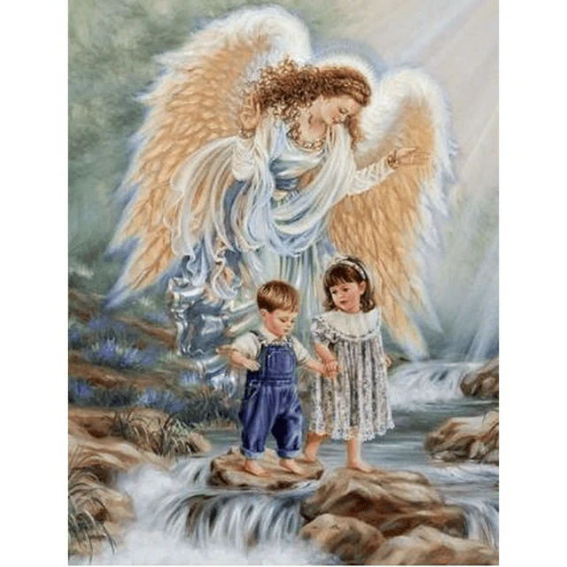 Paint By Numbers | Guardian Angel Watching Over Kids