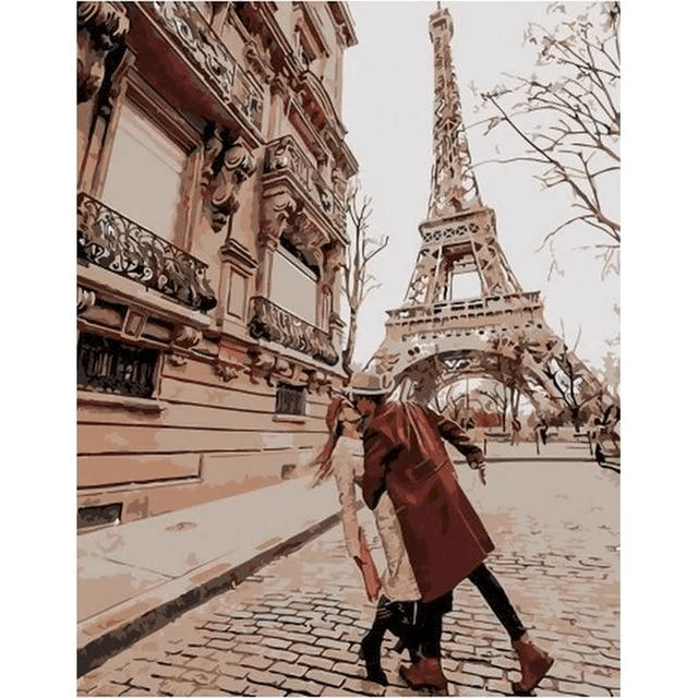 Paint By Numbers | Kissing Couple in Paris