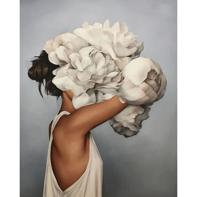 Paint By Numbers | Lady Head Flower