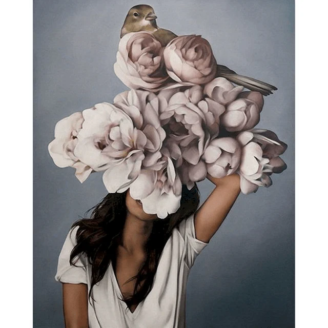 Paint By Numbers | Lady Head Flower 10