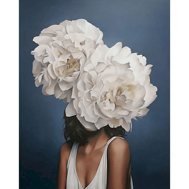 Paint By Numbers | Lady Head Flower 11