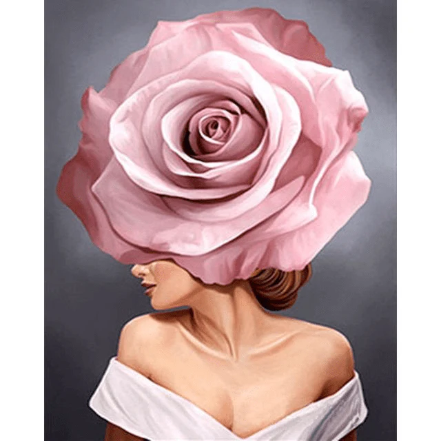 Paint By Numbers | Lady Head Flower 13