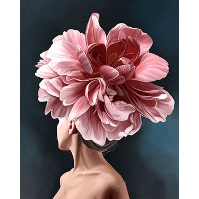 Paint By Numbers | Lady Head Flower 15