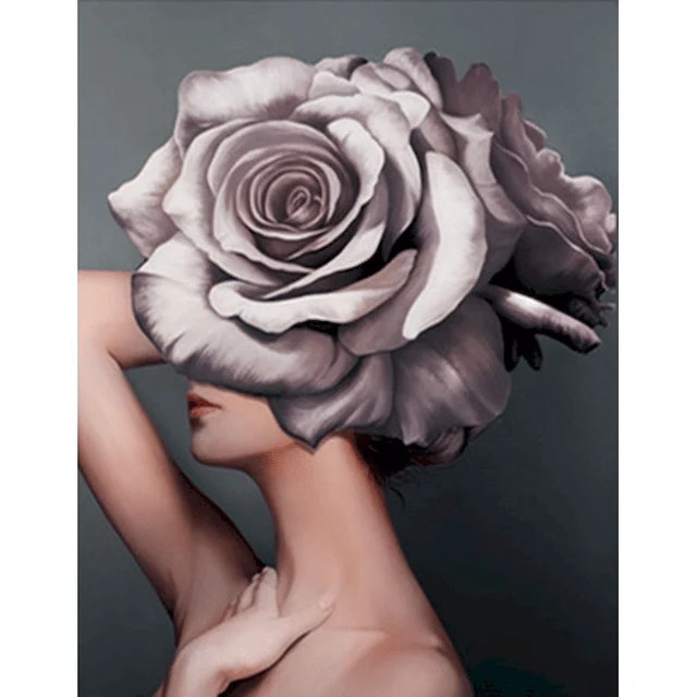 Paint By Numbers | Lady Head Flower 16