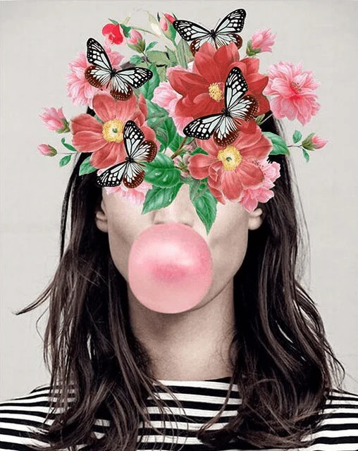 Paint By Numbers | Lady Head Flower 19