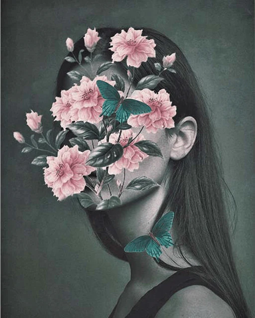 Paint By Numbers | Lady Head Flower 20