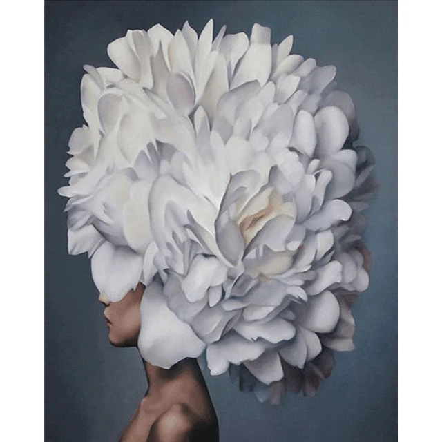 Paint By Numbers | Lady Head Flower 3