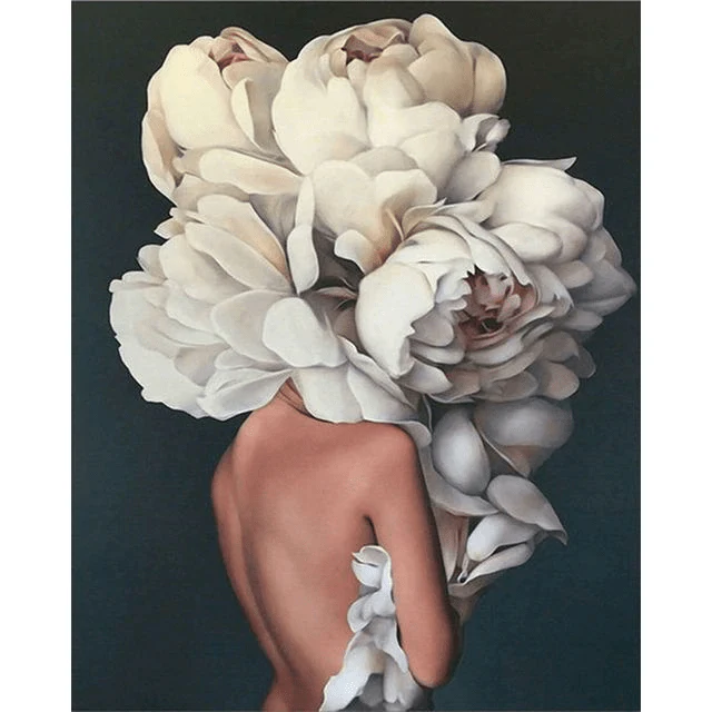 Paint By Numbers | Lady Head Flower 4
