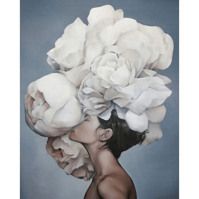 Paint By Numbers | Lady Head Flower 5