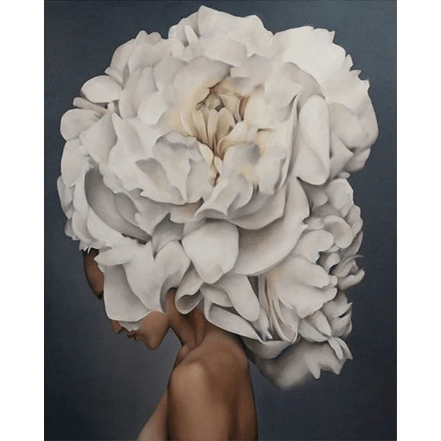 Paint By Numbers | Lady Head Flower 7