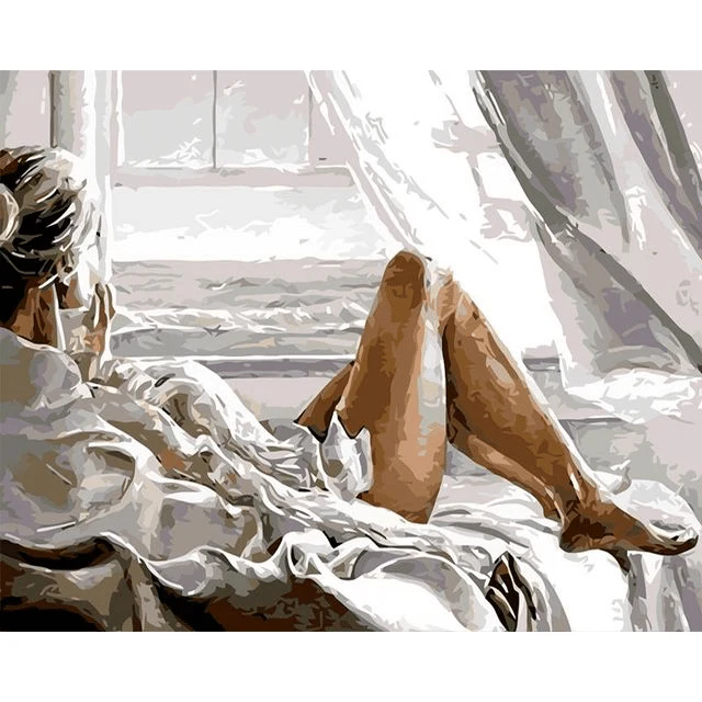 Paint By Numbers | Lady in the Ocean View