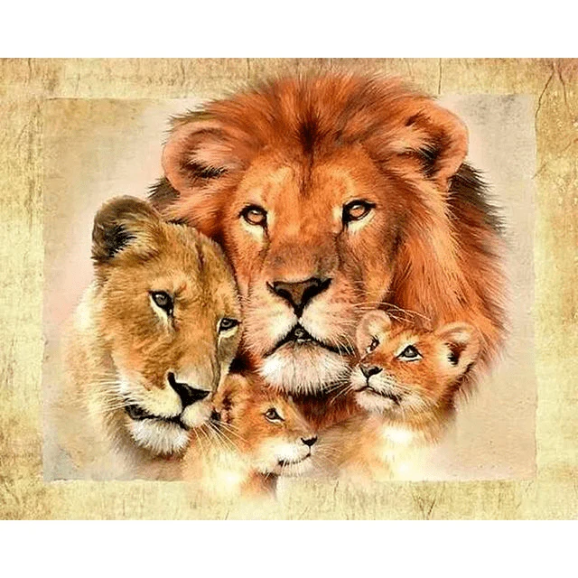 Paint By Numbers | Lion Family